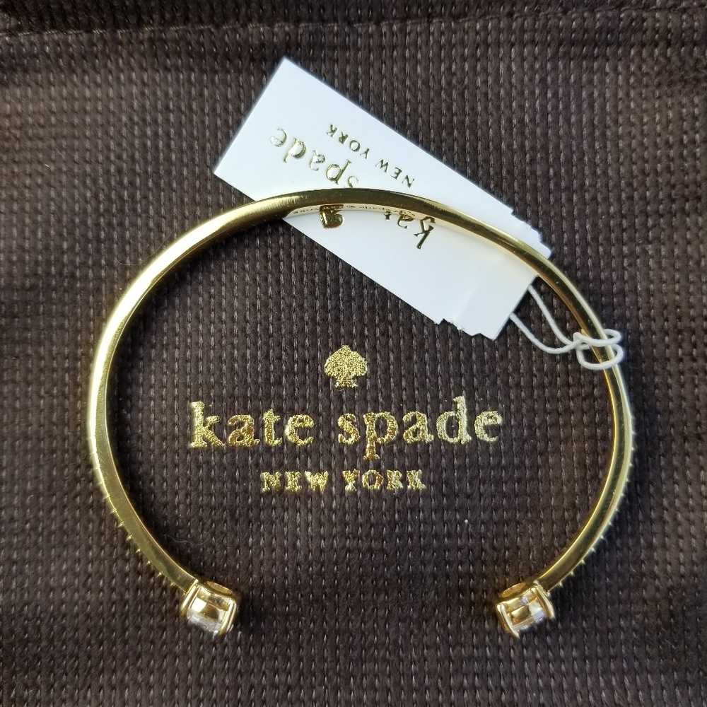 🛑⬇️Kate Spade  gold diamond bangle - Picture 6 of 8